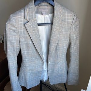 H&M gray pattern fitted blazer